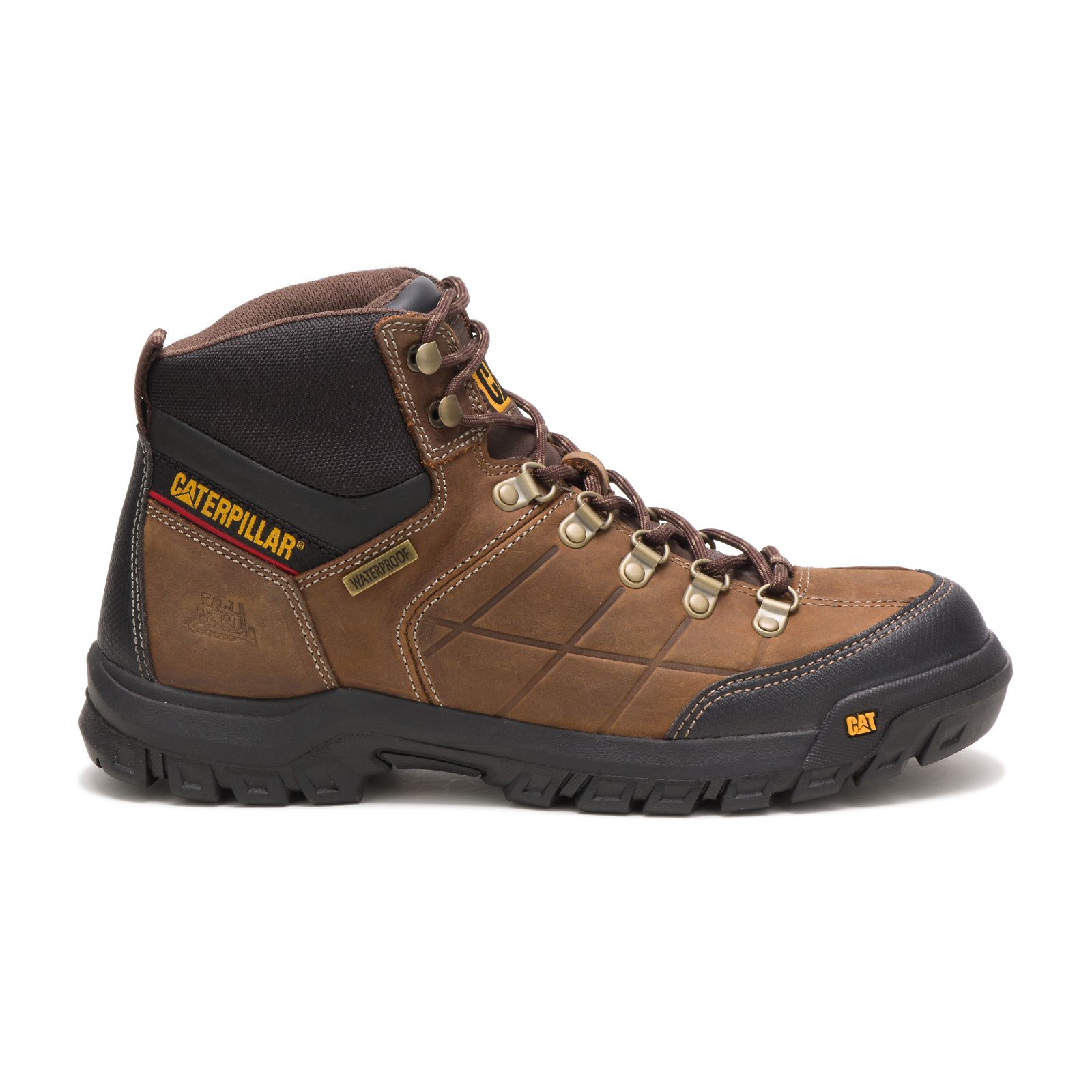 Caterpillar Threshold Waterproof Philippines - Mens Work Boots - Brown 61378XCUI